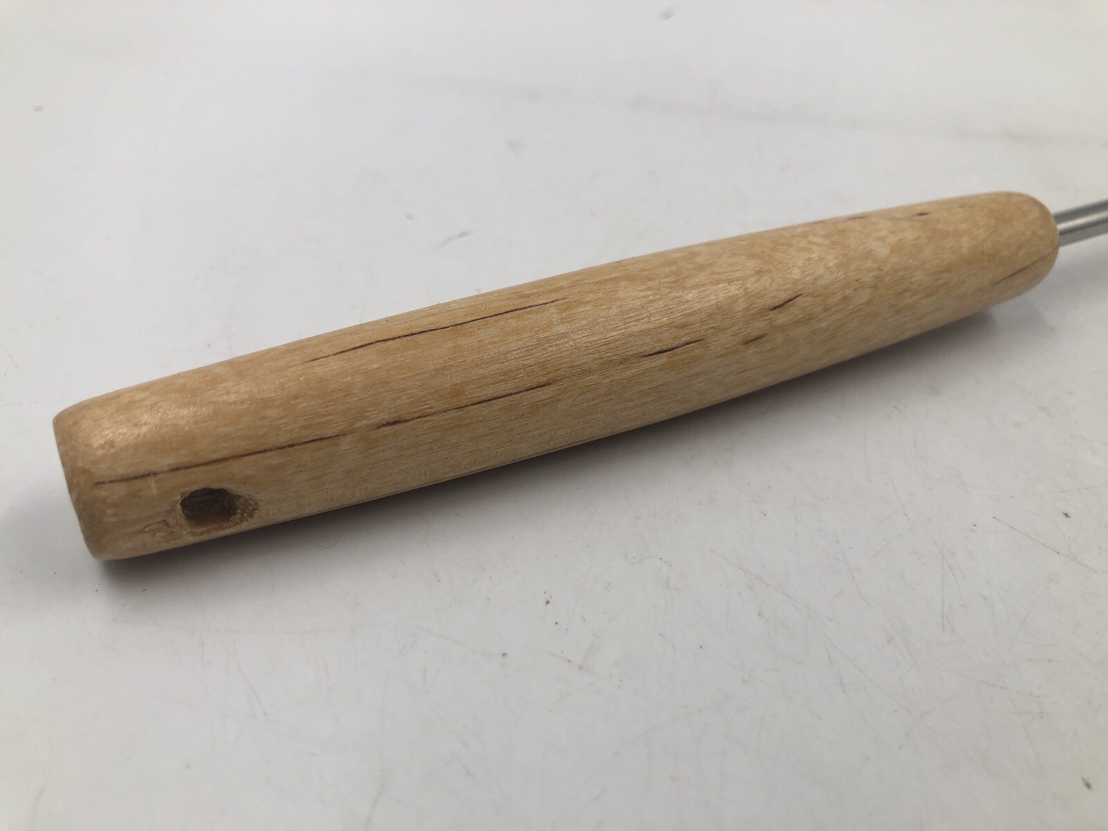 Vintage Androck Stainless Steel BBQ Grill Long Wood Handle Fork 15” USA