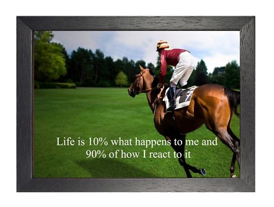 6 Horse Racing Inspirational Print Motivation Photo Determination Sports Poster