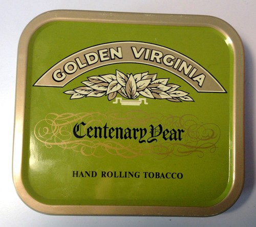 vintage golden virgina centenary year tobacco tin (1977)