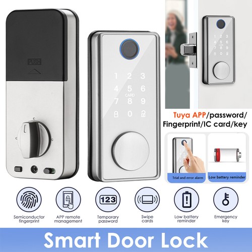 5-in-1 Smart Door Lock Biometric Fingerprint/Touch Password/Card/Key/App new