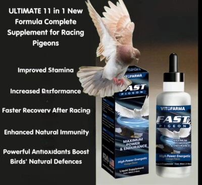 Vitofarma Vitamin Supplement for Pigeon | Races Fast, Energyzin liquid 60 ml