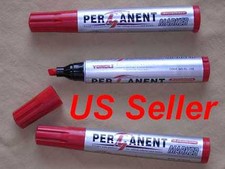 LOT OF 3 RED, HUGE PERMANENT MARKERS 3 RED QUALITY, FAST US SELLER