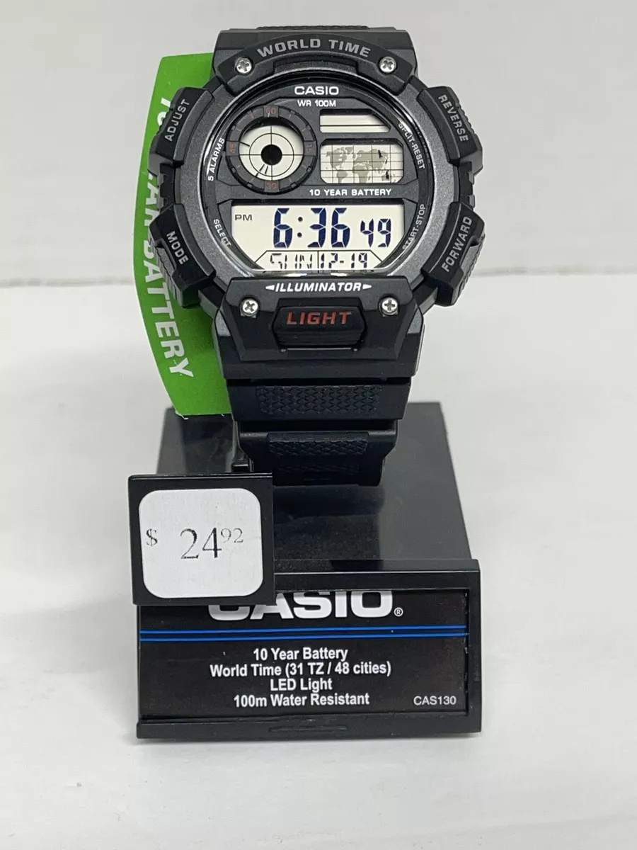 AE1400WH-1AV, Illuminator Black Digital Watch