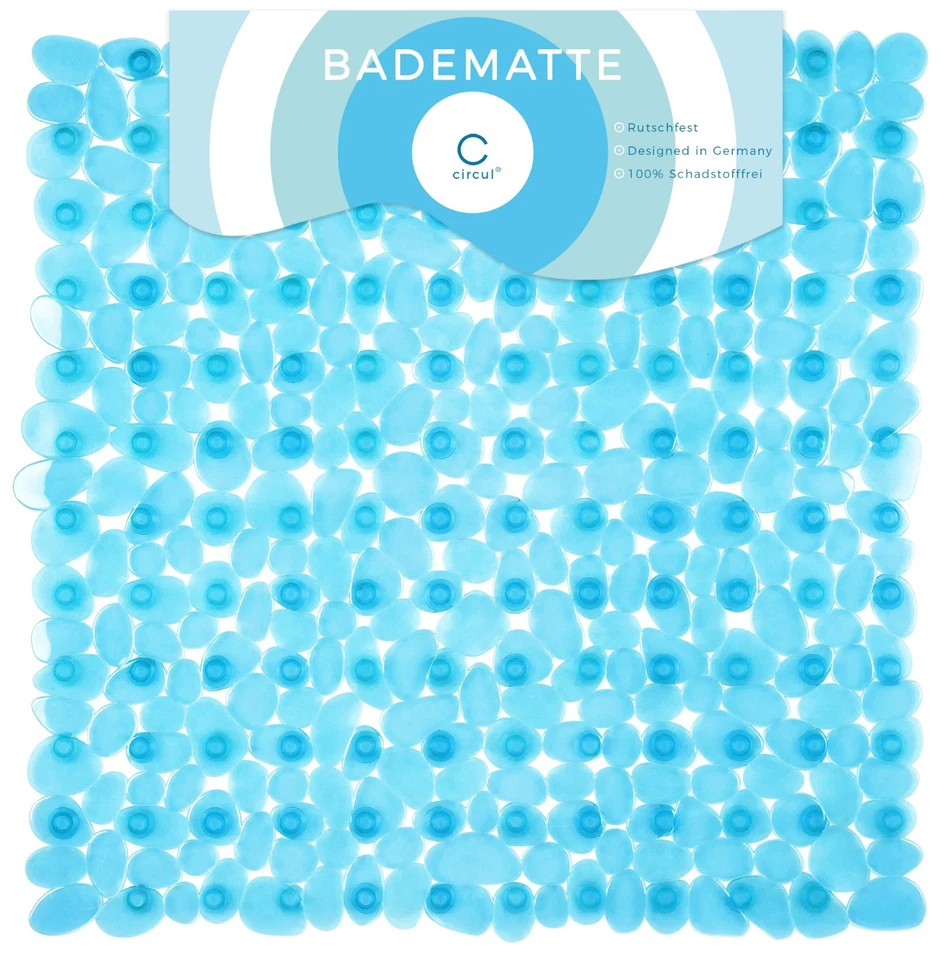Circul 53 x 53 cm transparent Türkis Duscheinlage Duschwanne Dusche Matte  - Bild 2 von 4