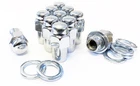 20 LUG NUTS 1/2 CHROME MAG WHEEL NUT .75 SHANK CRAGAR 1/2X20 1/2-20 FORD WASHERS