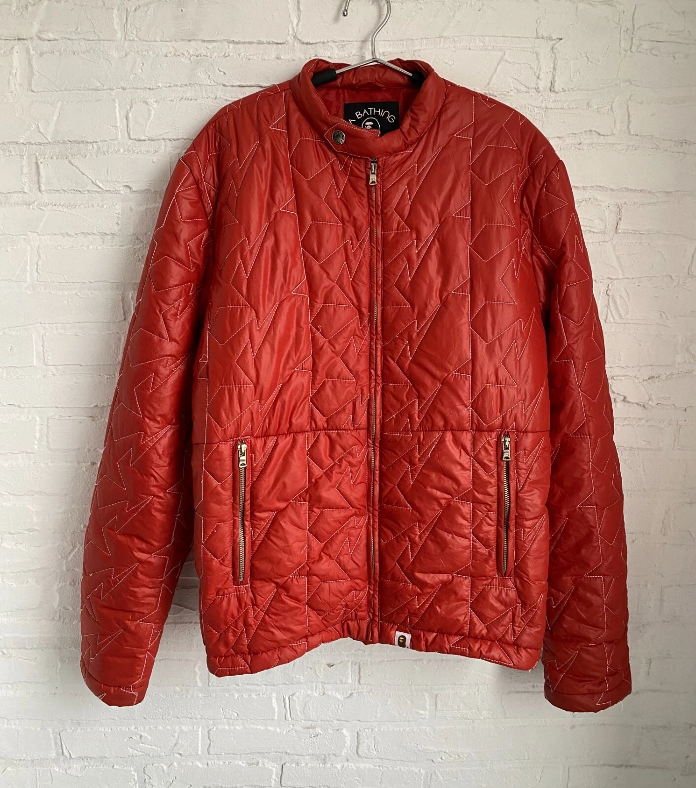 A BATHING APE (BAPE) Giacca vintage anni 2000 BAPE trapuntata stella STA taglia L Made in JAPAN