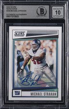 2022 PANINI SCORE AUTO #239 MICHAEL STRAHAN BGS 10