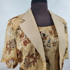 Chiffon 3 Pieces Pantsuits with jacket Size M