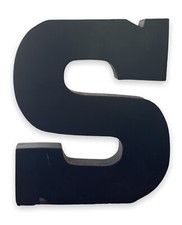 Instyles Monogram 8  Black Wooden Letter  S    Painted Shelf Table Decor 7 X 8