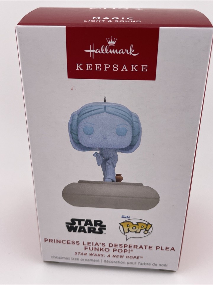 2024 HALLMARK ORNAMENT STAR WARS PRINCESS LEIA'S DESPERATE PLEA FUNKO