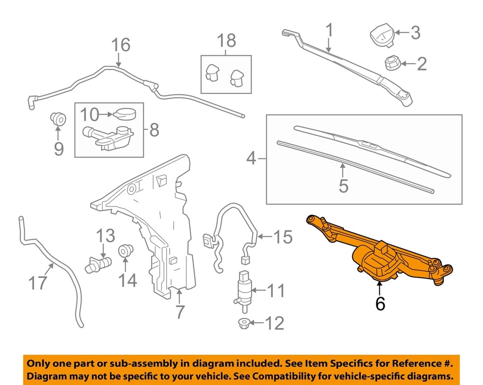 Motor de limpador de para-brisa usado serve: Cadillac 2014 Cts grau A - Imagem 3 de 4