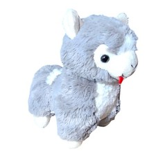 Pal Paca Alpaca Plush - 8" Gray White Llama Stuffed Animal Llama Tongue Toy