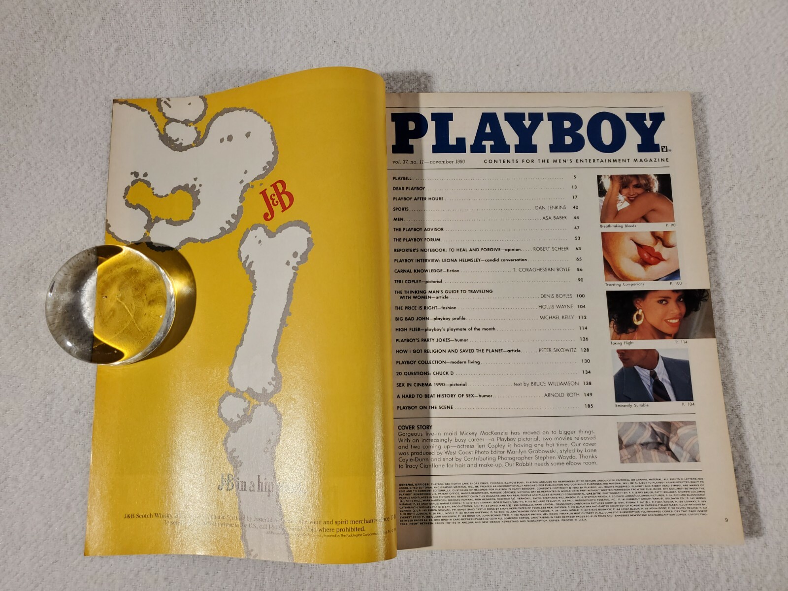 Playboy Magazine November 1990 ~ Playmate Brittany York Terry Copley Nude | eBay