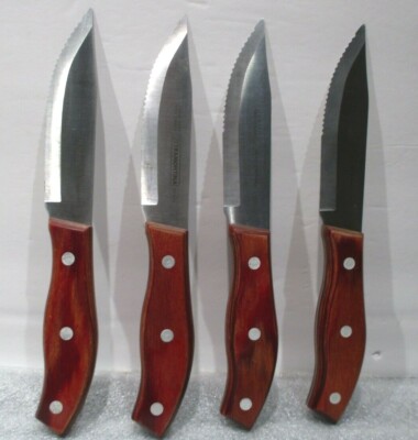 Set Of 4 Tramontina FULL TANG Steak Knives  Brazil