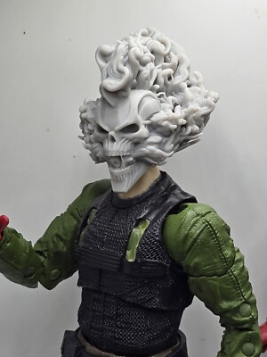 3d Print Ghost Rider 2099 BIG FLAME HEAD  1:10 7'' MARVEL SELECT COMIC MULTIVERSE