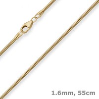 1,6Mm Schlangenkette Goldkette Collier Halskette Aus 333 Gold Gelbgold 55Cm