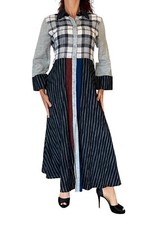 ANTHROPOLOGIE CONDITIONS APPLY MIDI SHIRT DRESS  MULTI STRIPED PLAID S NWT