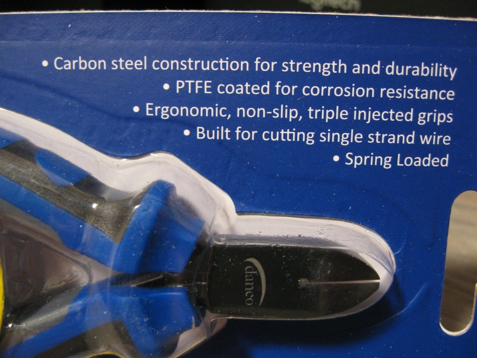 Danco Fishing Tool 4.5" Side Cutter Spring Loaded Wire Cutting Pliers
