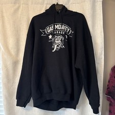 Gas Monkey Hombres Sudadera con Capucha Adultos Gráfico Sudadera con Capucha Negro Mono Envejecido