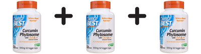 3 x Doctors Best Curcumin Phytosome with Meriva - 60 vcaps (703,33 EUR/kg)