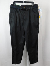 Vintage 80s Deadstock P.S. Gitano Tapered Chino Pants 20 Short, Black 4288