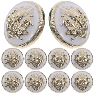 10 Pcs Mantelknöpfe Groß Metallknöpfe Für Kleidung Nähknöpfe Aus - Bild 1 von 4