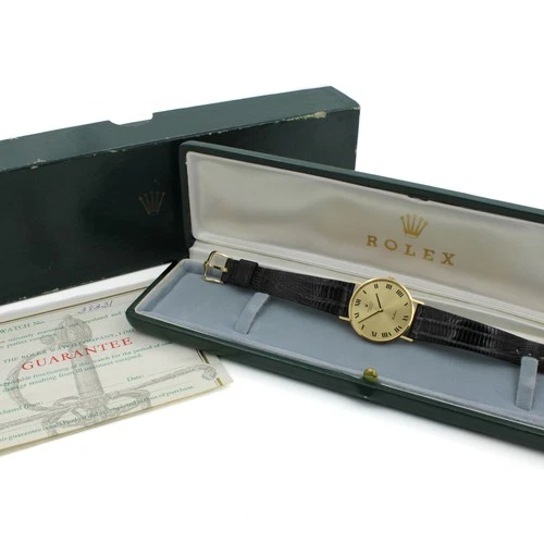 Men's Rolex Cellini Ref.#3833 w/Box & Paper 14KYG 31mm Manual-Wind W251542-1