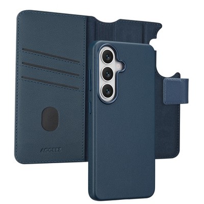 Accezz 2-in-1 Klapphülle aus Leder mit MagSafe Samsung Galaxy S26 - Nightfall Bl