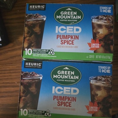 Green Mountain Coffee Pumpkin Spice Brew Over Ice K-Cup Pods 10ct Exp: June 2025