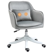 Vinsetto Office Chair with Electric Vibration Massage Lumbar Pillow, Grey