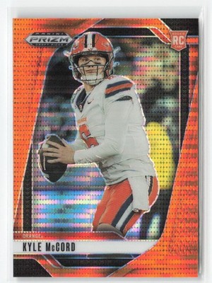 Kyle McCord 2025 Panini Prizm Draft Picks Orange Pulsar #/75 #116 Syracuse RC