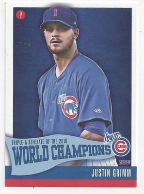 Justin Grimm Iowa Cubs 2017 Choice #18 2016 World Champions Card