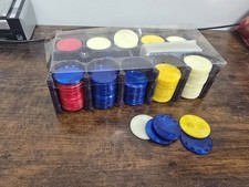 Vintage Bakelite Purple Marble Swirl Bakelite Poker Chip Caddy Chips 1940s