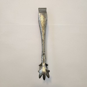 Vintage Hammered Metal Bird Claw Ice/sugar Tongs