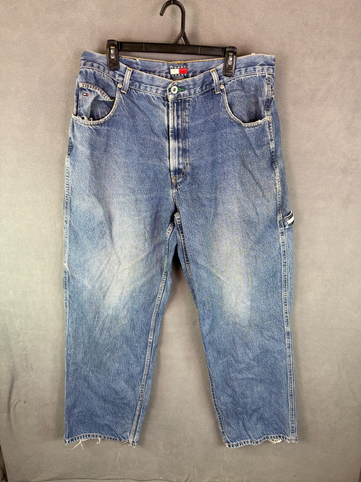 VTG Y2K Tommy Hilfiger Baggy Carpenter Jeans Size 36x34 Grunge Street HipHop