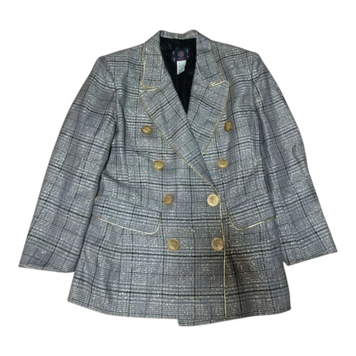 Kenzo, KENZO Vintage 80s Glitter Check Double-Breasted Jacket Unisex Made in France
