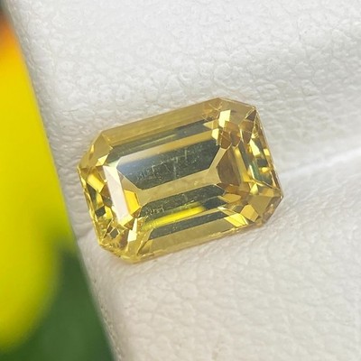 1.58ct Mali Garnet Natural Yellow Octagon Cut Gem From Sri Lanka For Ring
