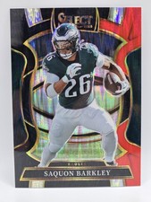 2025 Panini Select Saquon Barkley  ⬛️🟥 Black & Red Shock Prizm #90