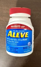 Aleve 200 Count 220mg pain reliever arthritis cap tablets (Exp: 7/27)