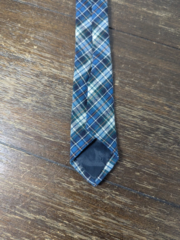 Corbata de cuello Pendleton vintage a cuadros 100 % lana virgen para hombre 3" X 57" en muy buena condición Foto 3 de 4