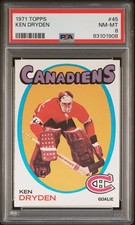 1971 TOPPS #45 KEN DRYDEN PSA 8