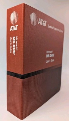 AT&T Microsoft MS-DOS User s Guide Binder Vintage System Programming (Empty)