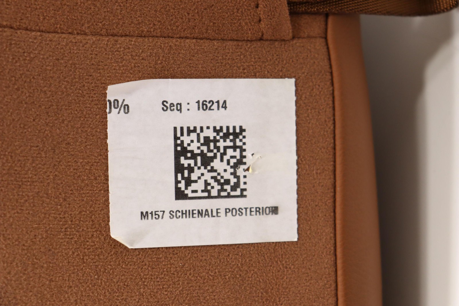 2014 - 2024 MASERATI GHIBLI REAR RIGHT SEAT UPPER CUSHION COVER OEM ORANGE_ICU