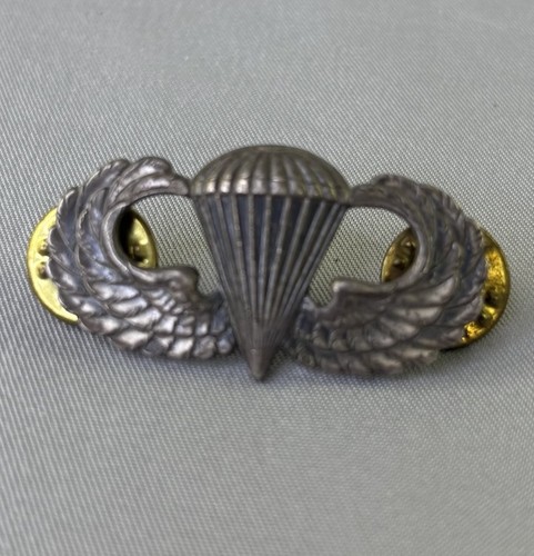 Army Airborne Military Parachute Wing Jump Paratrooper Badge Pin Silver Filled