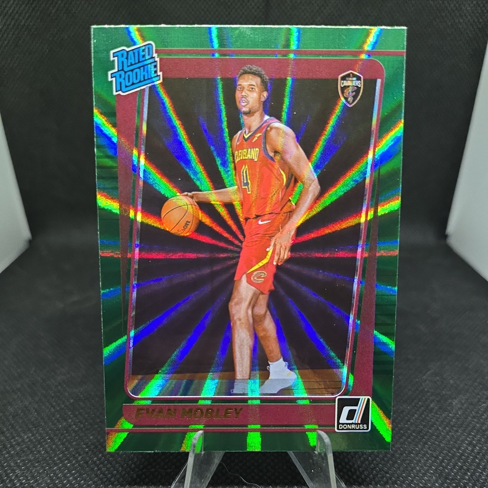2021-22 Panini Donruss Rated Holo Green Laser Evan Mobley #225 Rookie RC 02ez