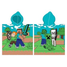 Minecraft Kinder Kapuzenhandtuch Handtuch mit Kapuze Bade-Poncho 50x115cm