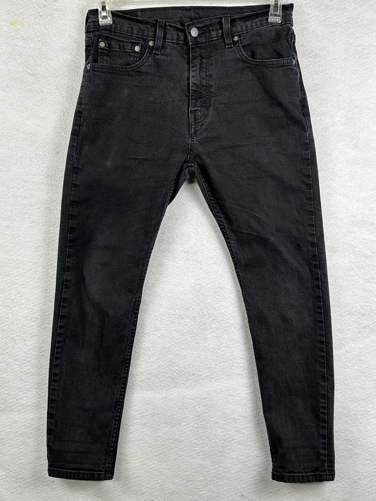 Levi's 512 Jeans Mens 32x29 Black Slim Taper Stretch Denim Pants Dark Wash