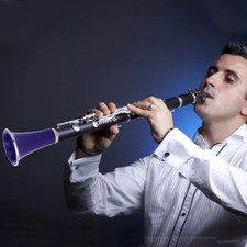 Fioletowy klarnetowy dzwonek zamienny ABS plastik niklowany metalowy pierścień klarin SG