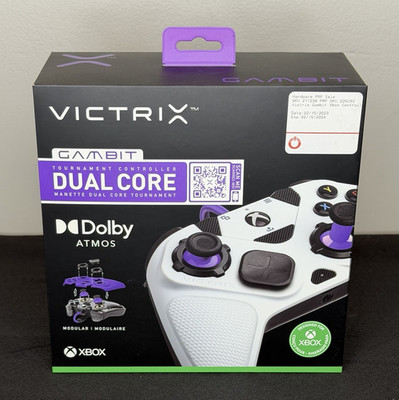 Victrix Gambit Dual Core Wired USB-C Controller Purple/Black w/ Case Xbox/PC