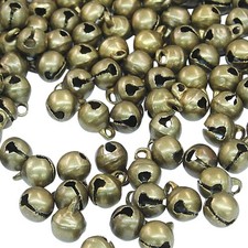 200 Pcs 1/4 Inch Bronze Small Jingle Bells, 6mm Mini Bells for DIY Crafts, Ch...